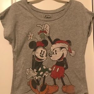 Disney Store Mickey & Minnie Christmas T-Shirt